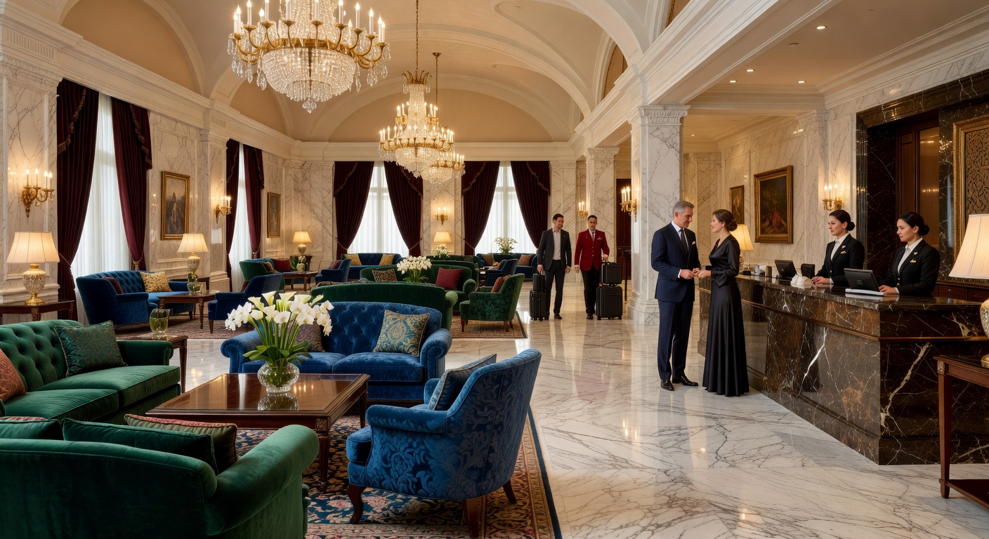 Lobby de hotel de lujo
